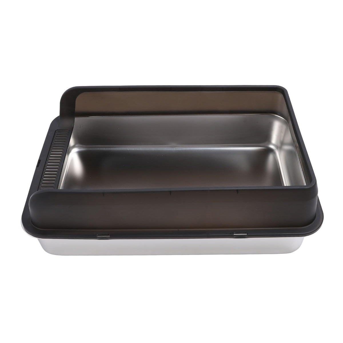 Stainless Steel High Sided Cat Litter Box with Lid Y292561
