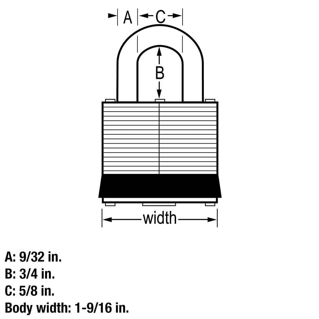 Stainless Steel Outdoor Padlock with Key, 4 Pack U683