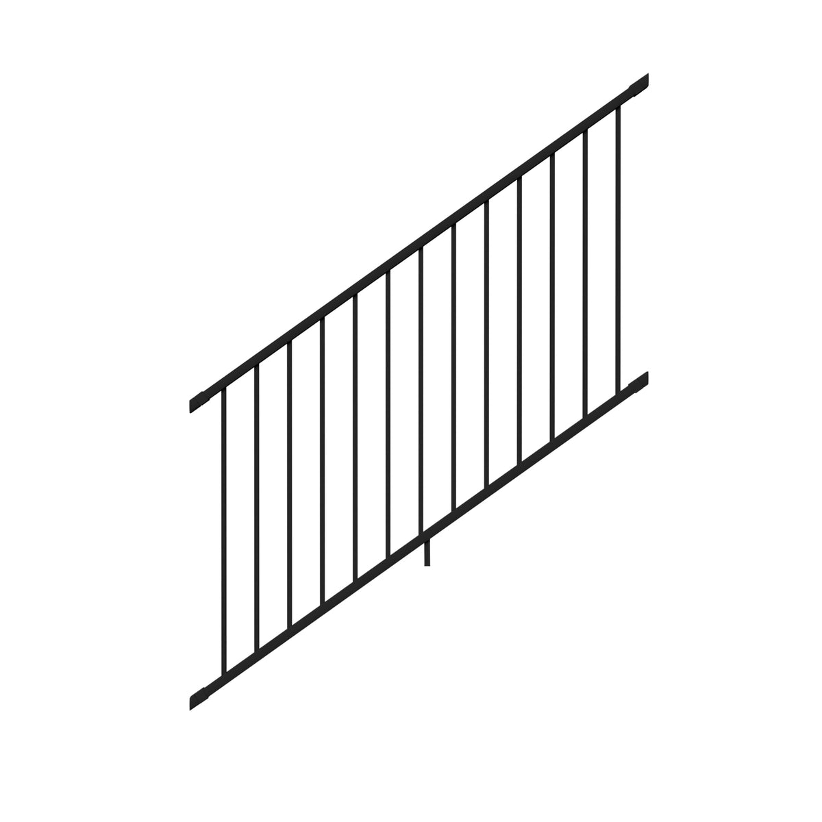 6 ft. x 42 in. Textured Black Aluminum Stair Rail Kit H37229