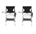 Black Folding Director Chair with Side Table G137816