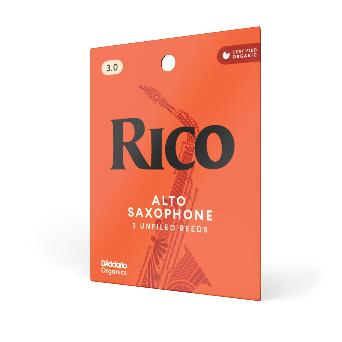 Organic Alto Saxophone Reeds, Strength 3.0, 3 Pack D767980