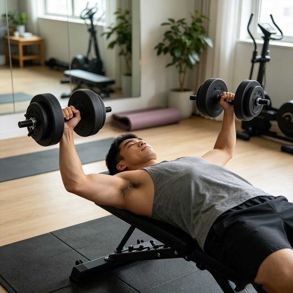 40 LBS Adjustable Vinyl Dumbbell Set T29023