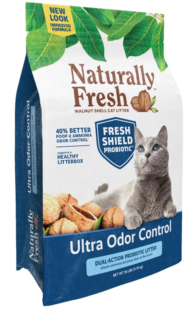 Walnut Shells Cat Litter, Multi-Cat, Unscented, 26 Lbs U195