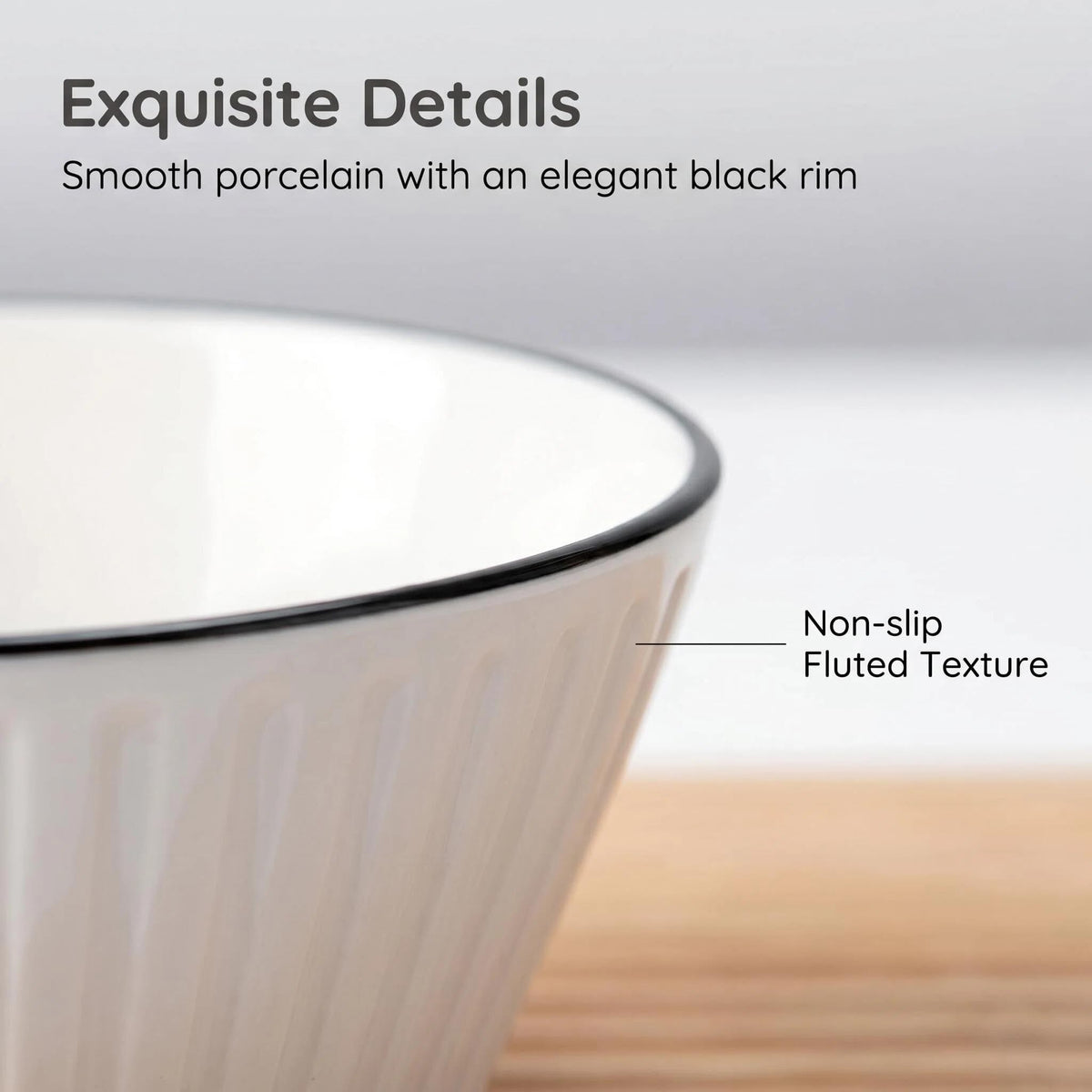 White Ceramic Serving Bowls Set of 4 V2830