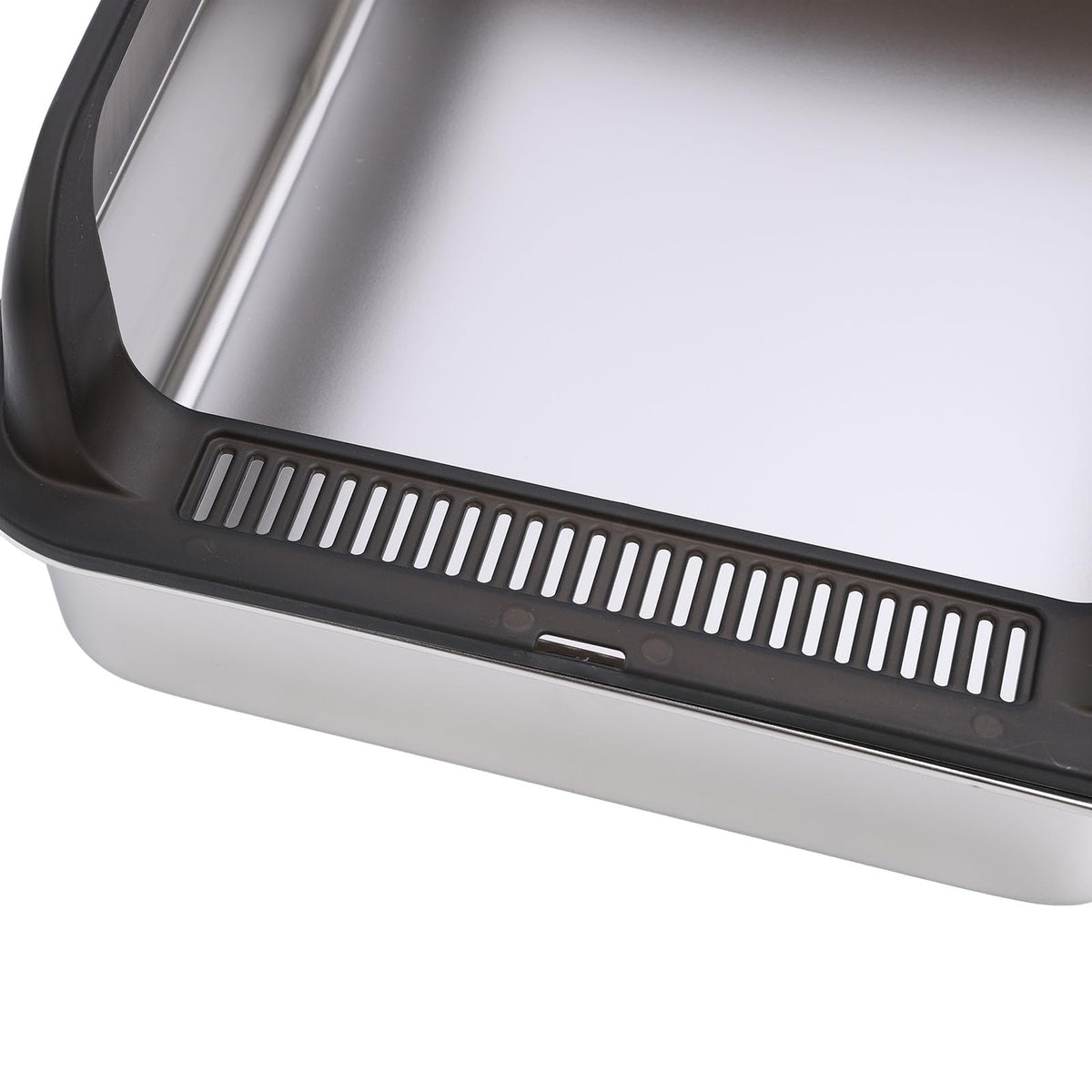 Stainless Steel High Sided Cat Litter Box with Lid Y292561