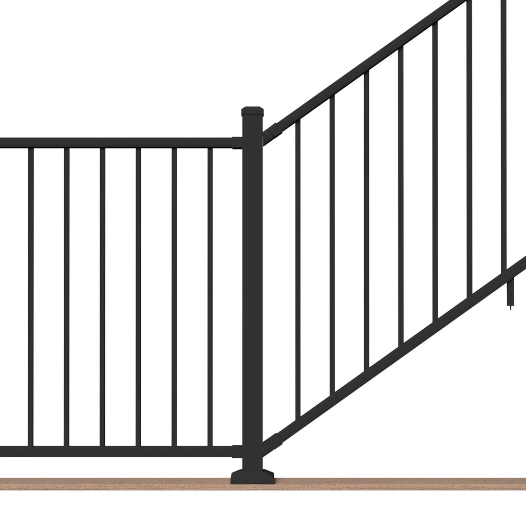 6 ft. x 42 in. Textured Black Aluminum Stair Rail Kit H37229
