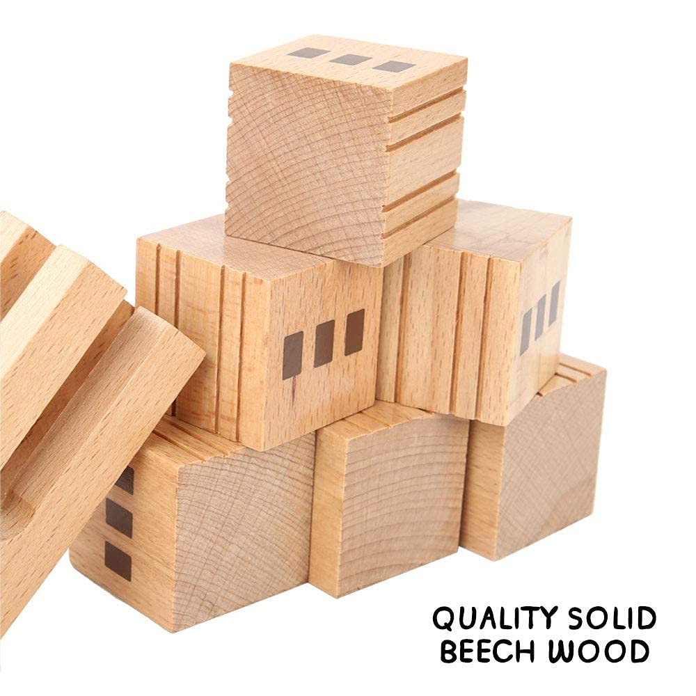 69 Pcs Wooden Building Blocks Set O162519