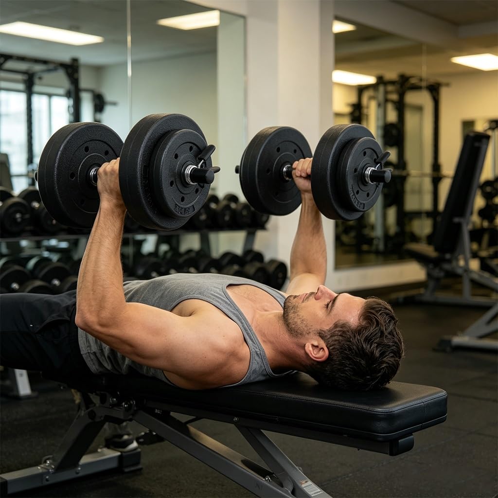 40 LBS Adjustable Vinyl Dumbbell Set T29023