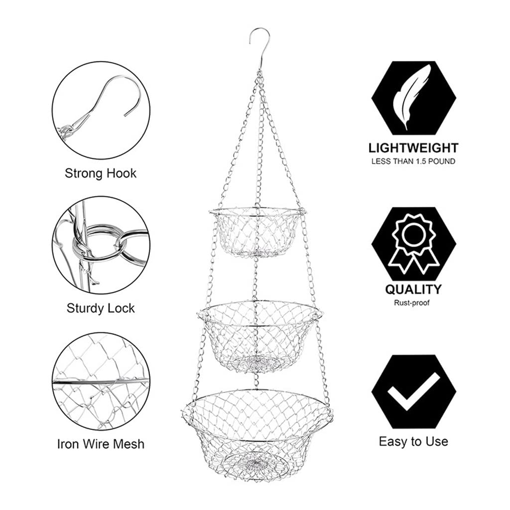 3 Tier Hanging Fruit Basket V466