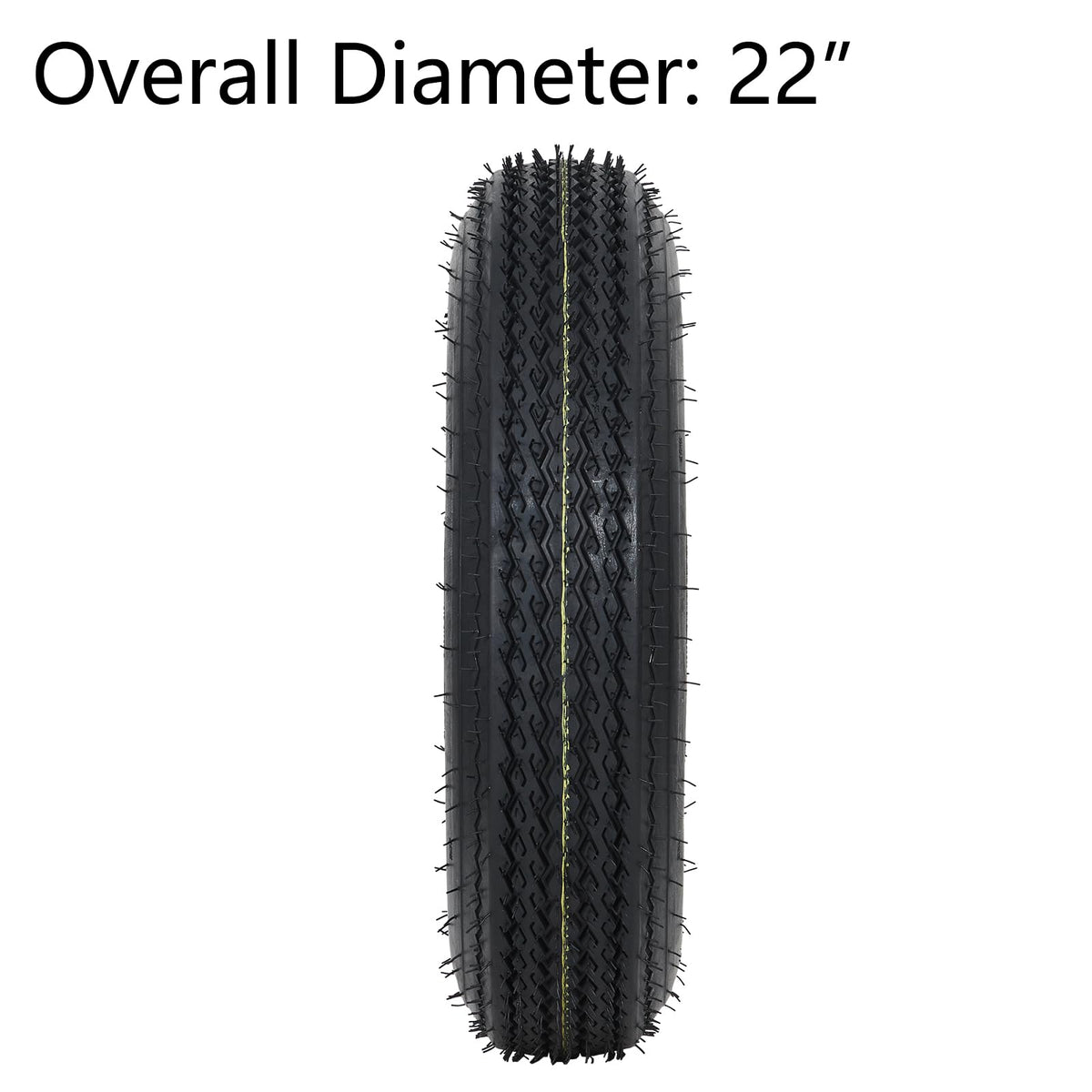 2-Pack Trailer Tires on Rims 5.30-12 4 Lug White Wheels P399