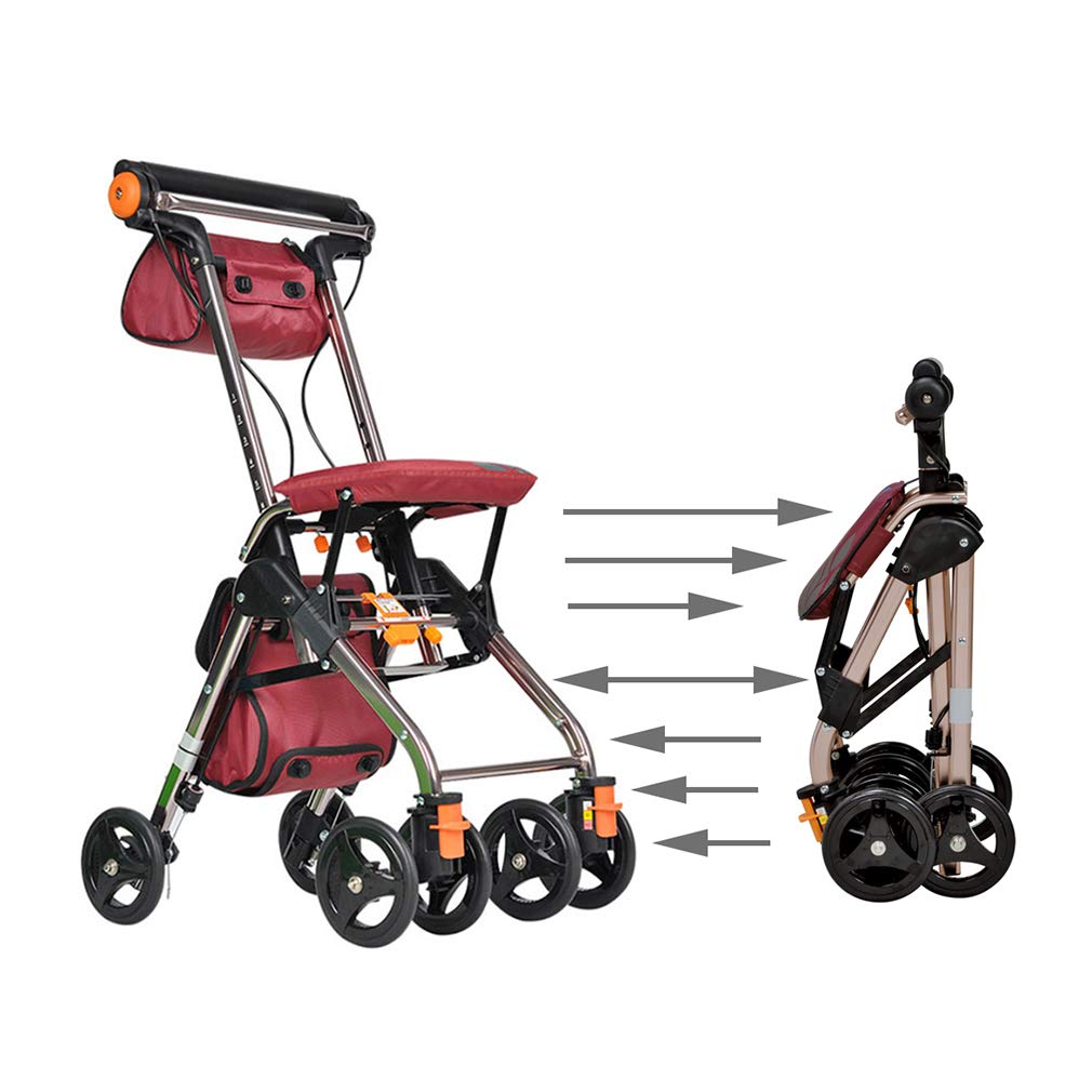 4 Wheels Foldable Rollator Walker with Seat B311