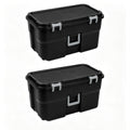 Black 2 Pack 22 Gallon Wheeled Plastic Storage Trunk B79565
