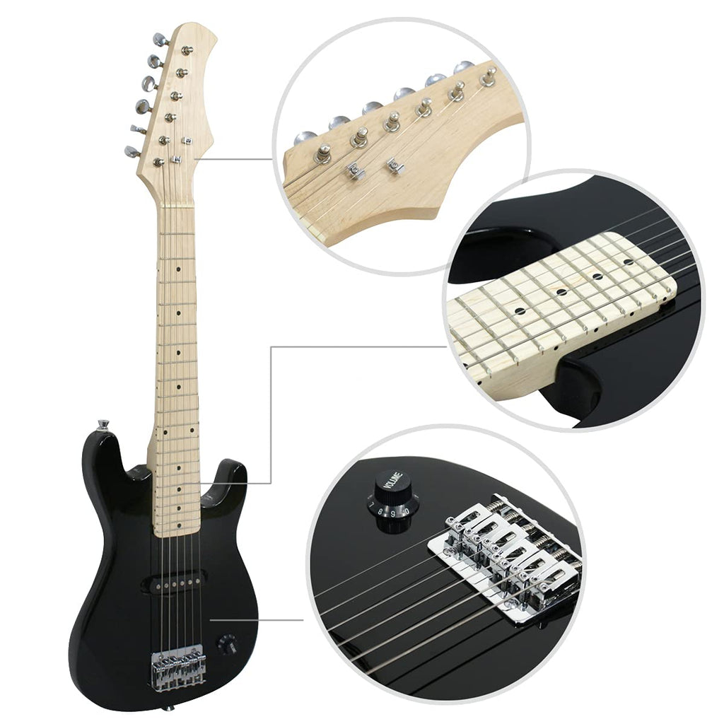 30" Beginner Electric Guitar with 5W Amp and Bag (Black) W491305