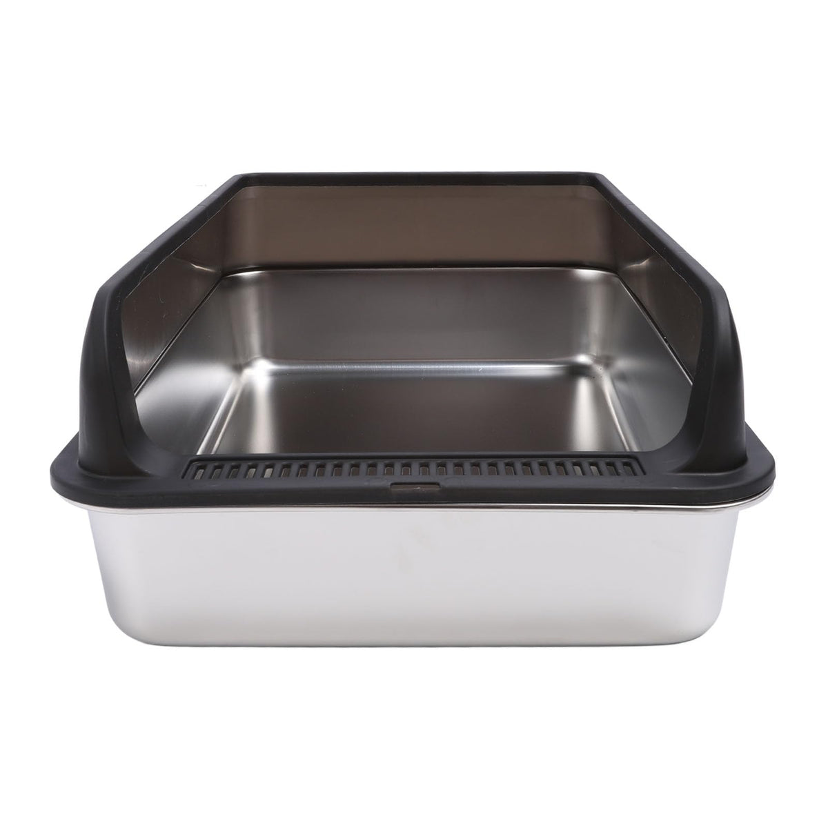 Stainless Steel High Sided Cat Litter Box with Lid Y292561