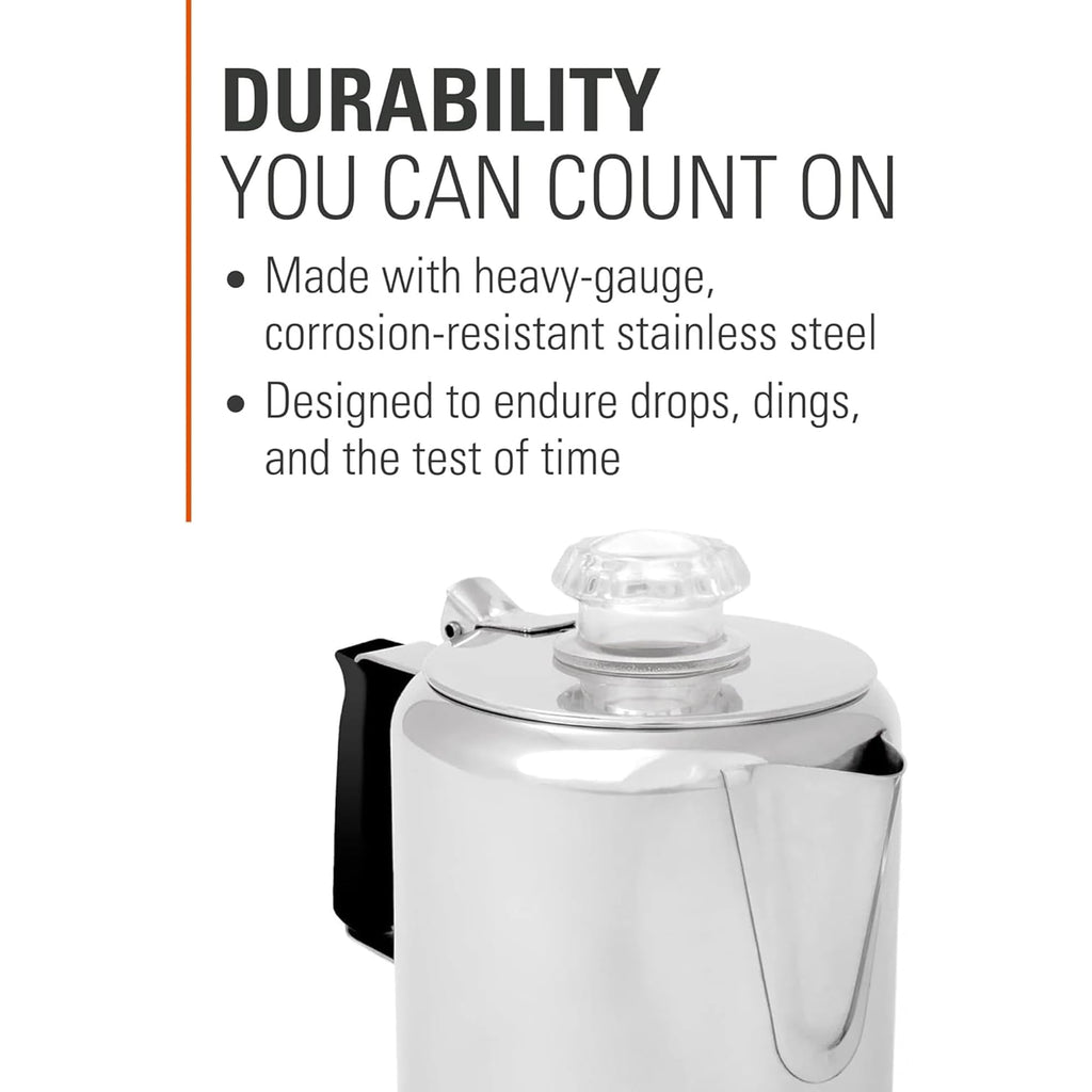 Stainless Steel Percolator Coffee Pot E7614