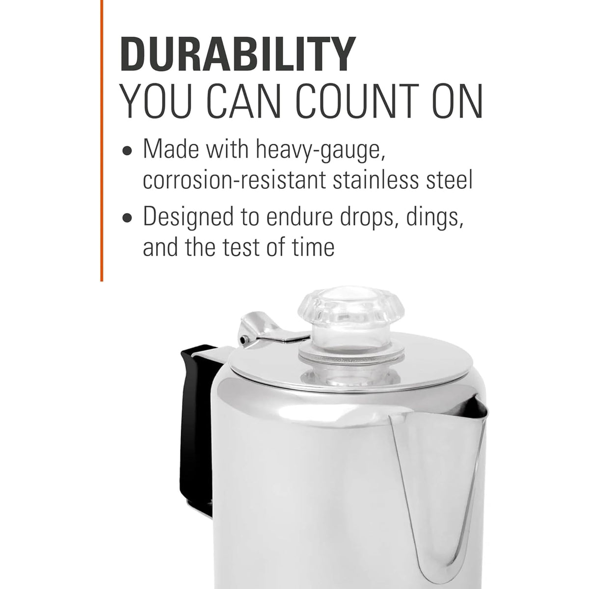 Stainless Steel Percolator Coffee Pot E7614