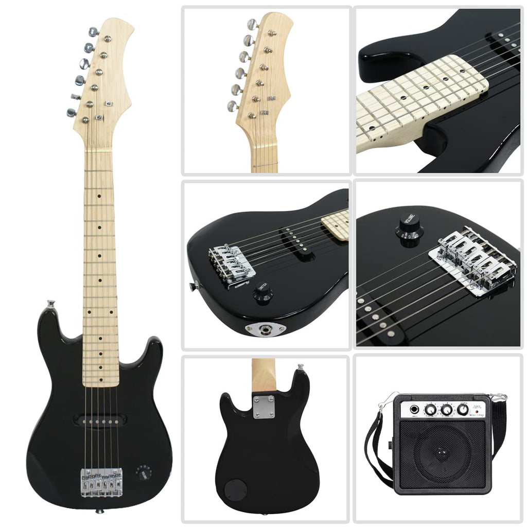 30" Beginner Electric Guitar with 5W Amp and Bag (Black) W491305