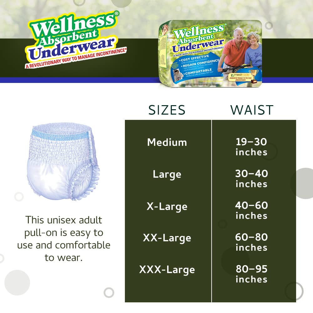 Absorbent Underwear Size X-Large 12 Count with Booster Pads 20 Count G51046