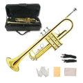 Standard Trumpet Set with Carrying Hard Case, 7C Mouthpiece, Cleaning Cloth and Gloves Q24744