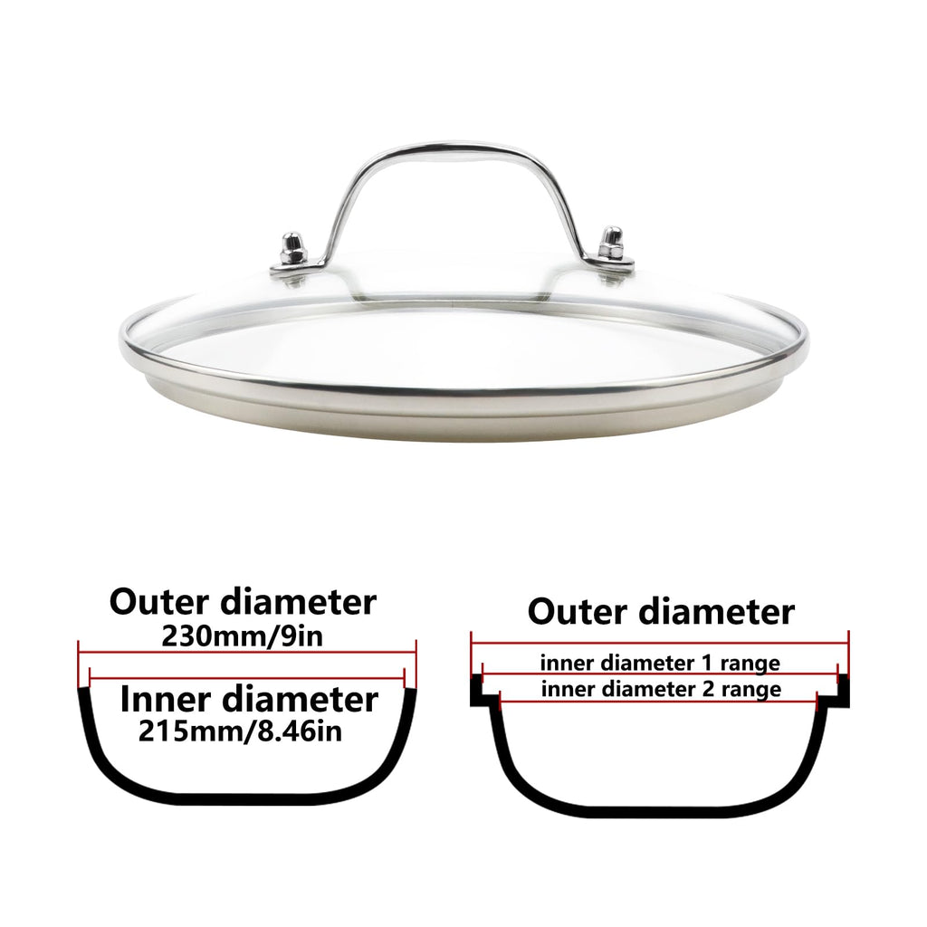 9" Universal Tempered Glass Lid R27867