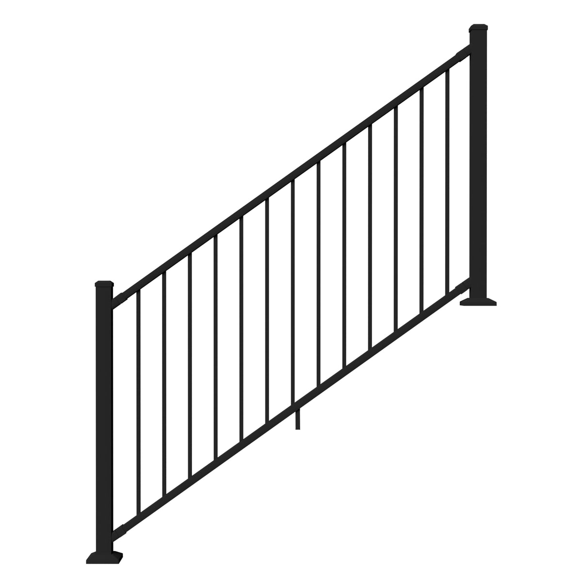 6 ft. x 42 in. Textured Black Aluminum Stair Rail Kit H37229