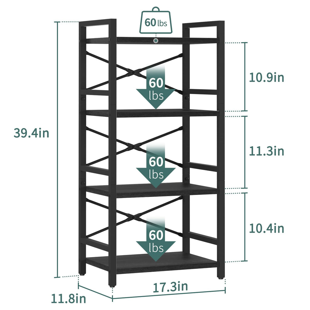 4 Tier Metal Wood Bookshelf C88335