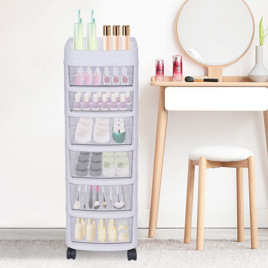 6 Drawer Rolling Storage Cart with Wheels B319
