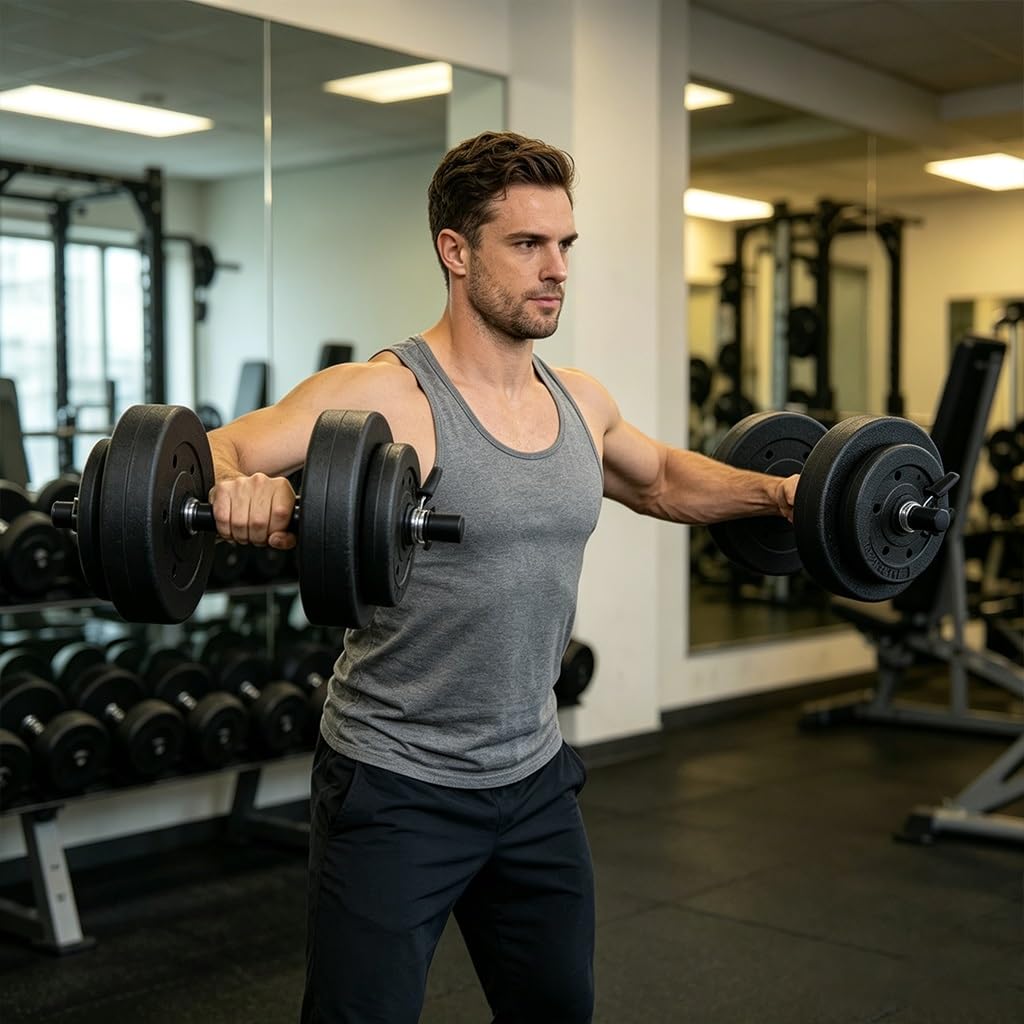 40 LBS Adjustable Vinyl Dumbbell Set T29023