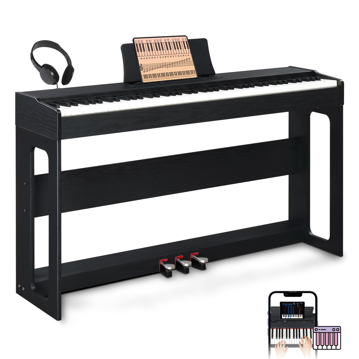 88 Key Fully Weighted Action Upright Piano G88088