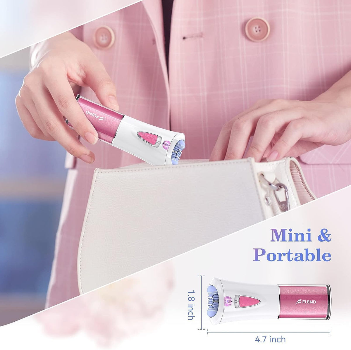 Portable Electric Lady Shaver with 9-Tweezers A87484