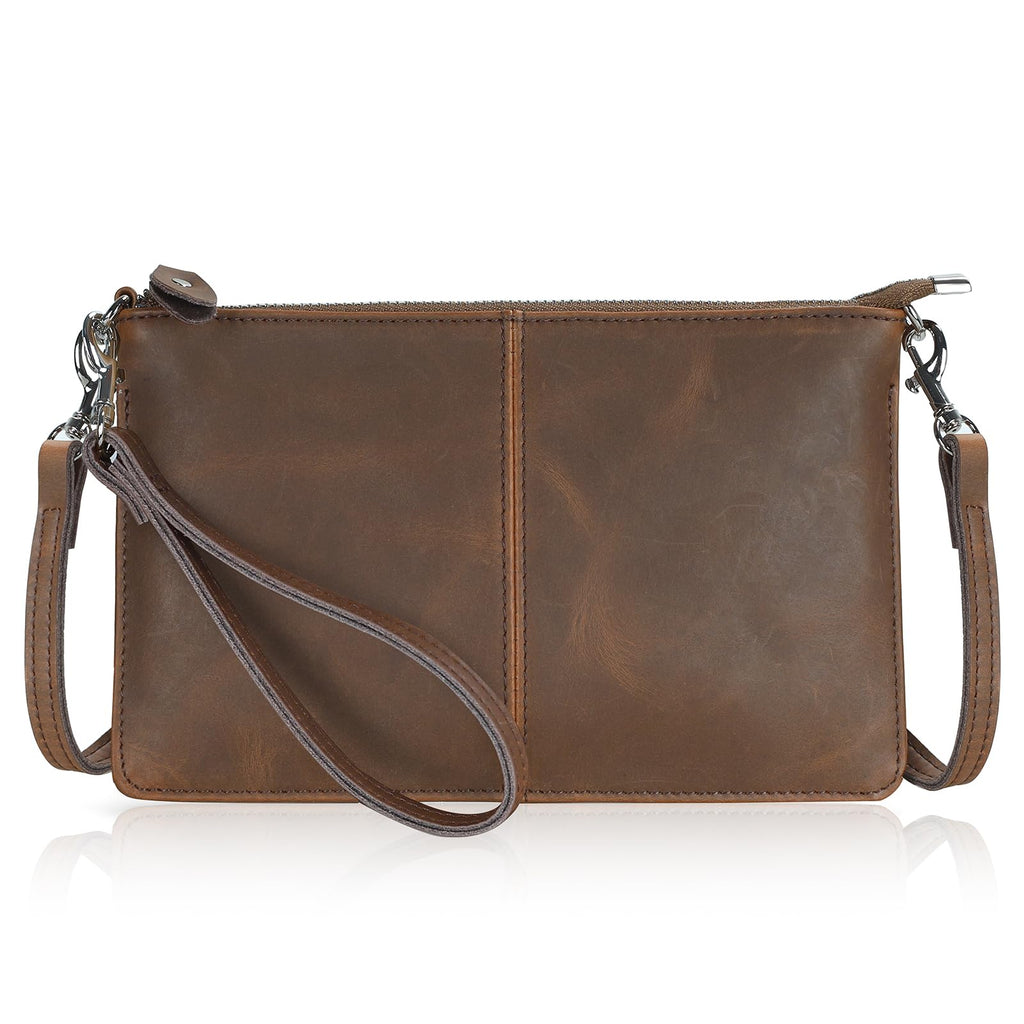 Genuine Leather Small Crossbody Bags Wristlet Wallet Purses G455369