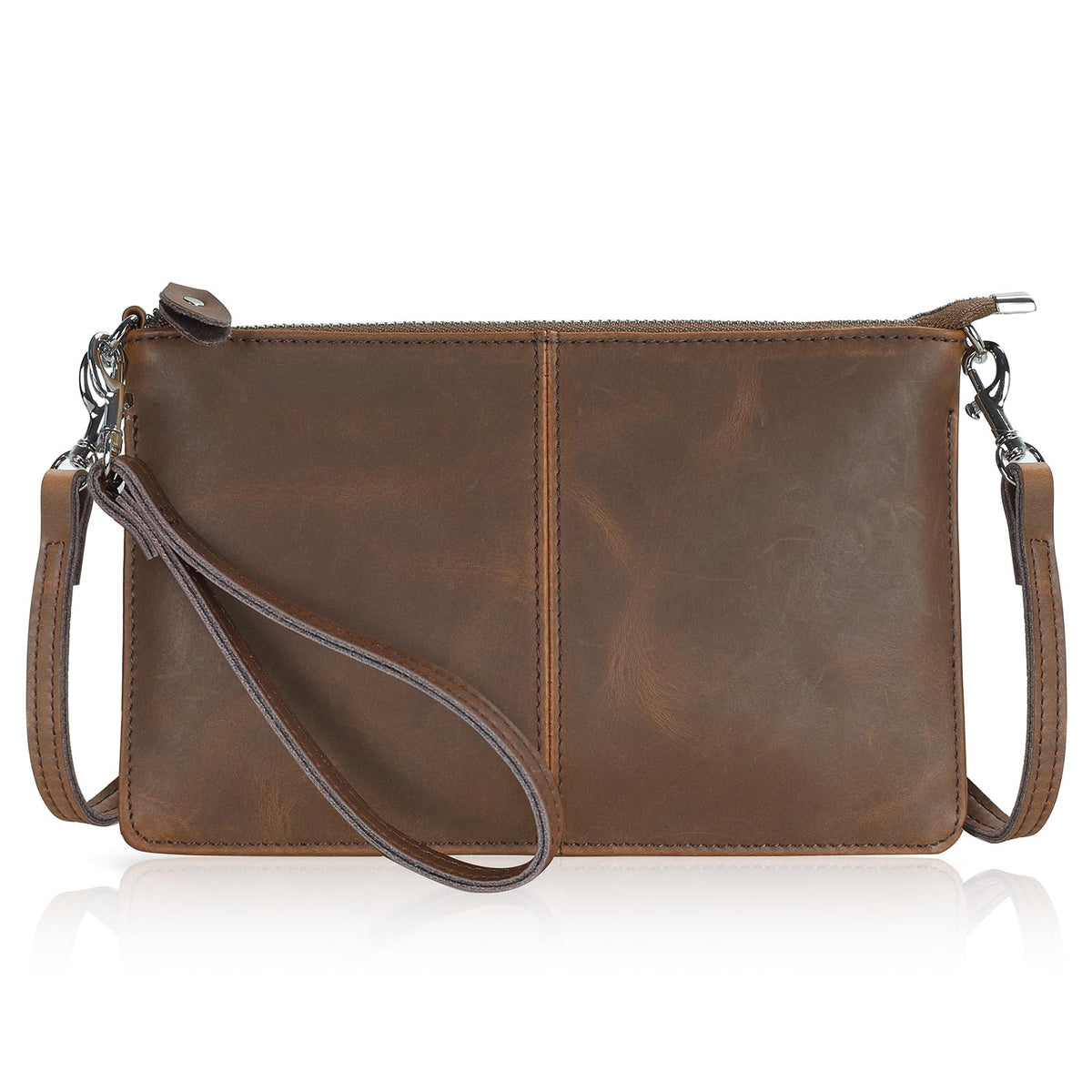 Genuine Leather Small Crossbody Bags Wristlet Wallet Purses G455369