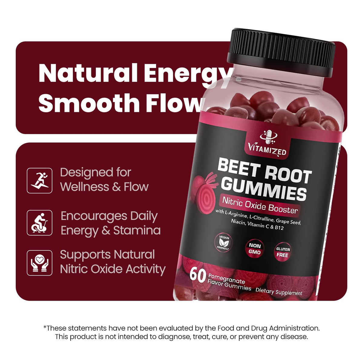 Beet Root Gummies with Grape Seed X126