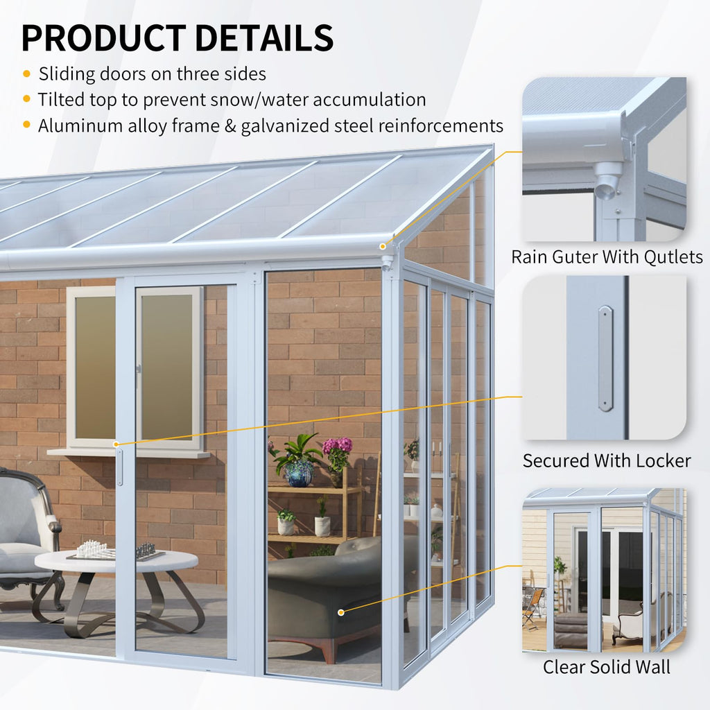 10x14 FT Wall Mounted Sunroom Kit P381167
