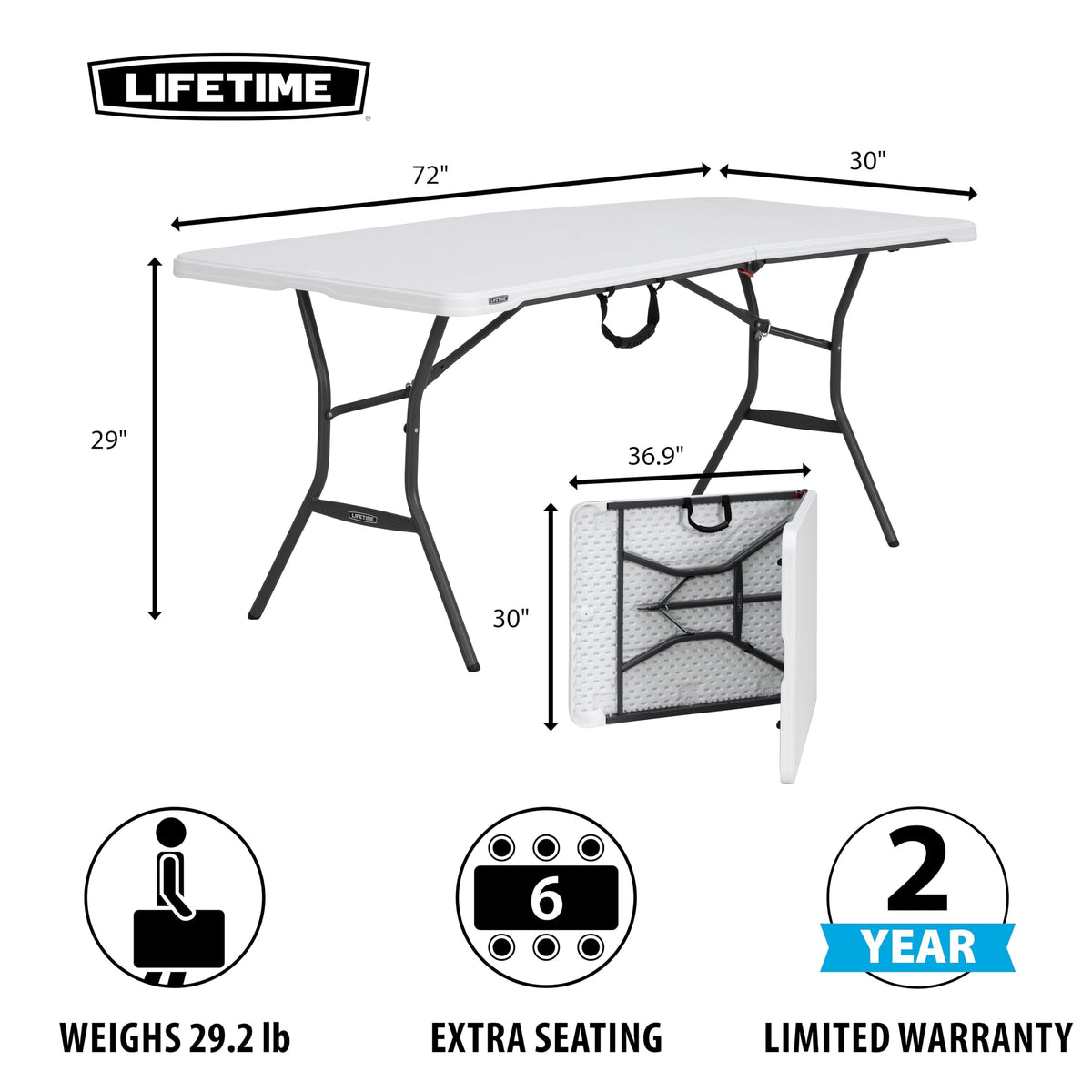 6-Foot Fold in Half Table Q3239