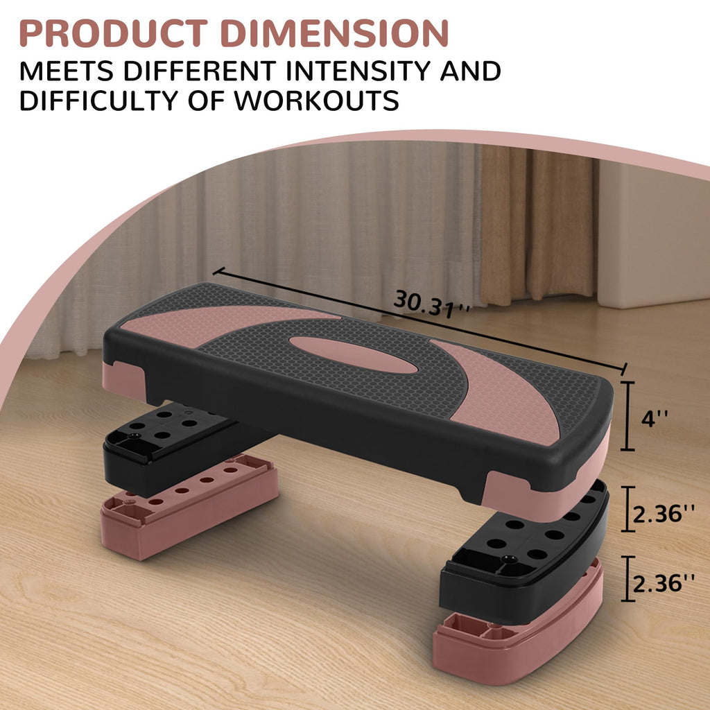 Adjustable Step Aerobic Platform with Risers Q282