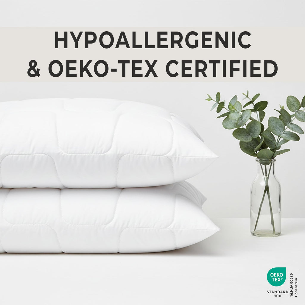 King Size White Cooling Down Alternative Pillows Set of 2 P797489