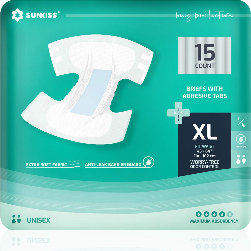 Adult Diapers XLarge 15 Count & Wet Wipes 200 Count D201844