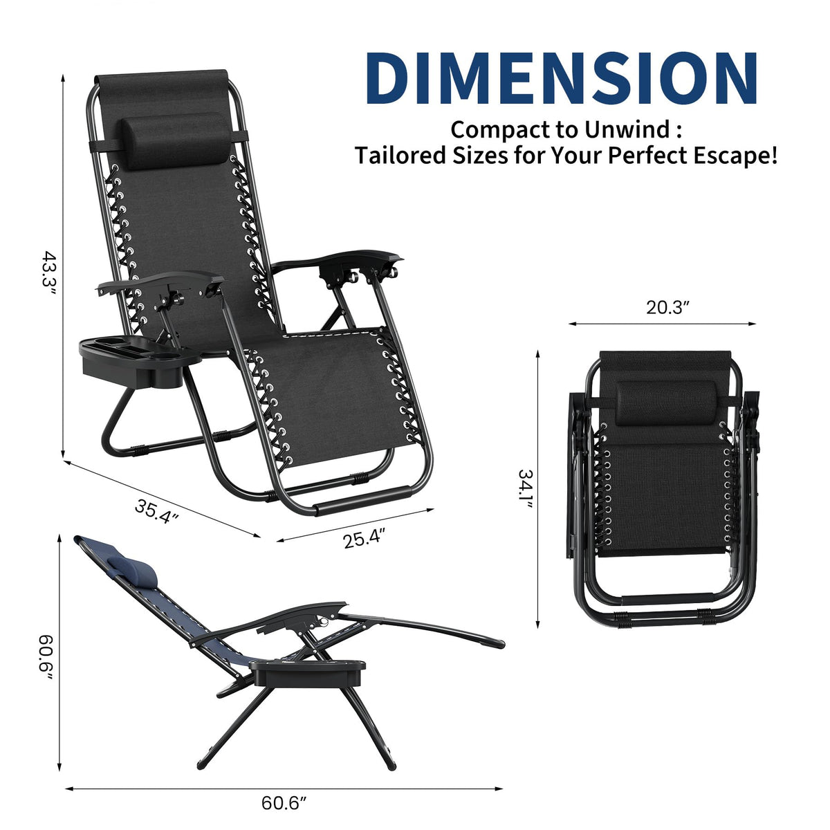 Zero Gravity Chair Set of 2 R62117