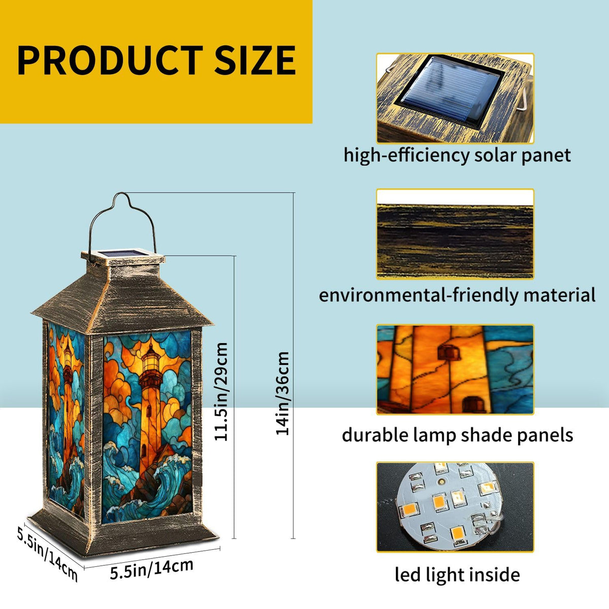 Solar Powered Outdoor Waterproof Hanging Lantern X863
