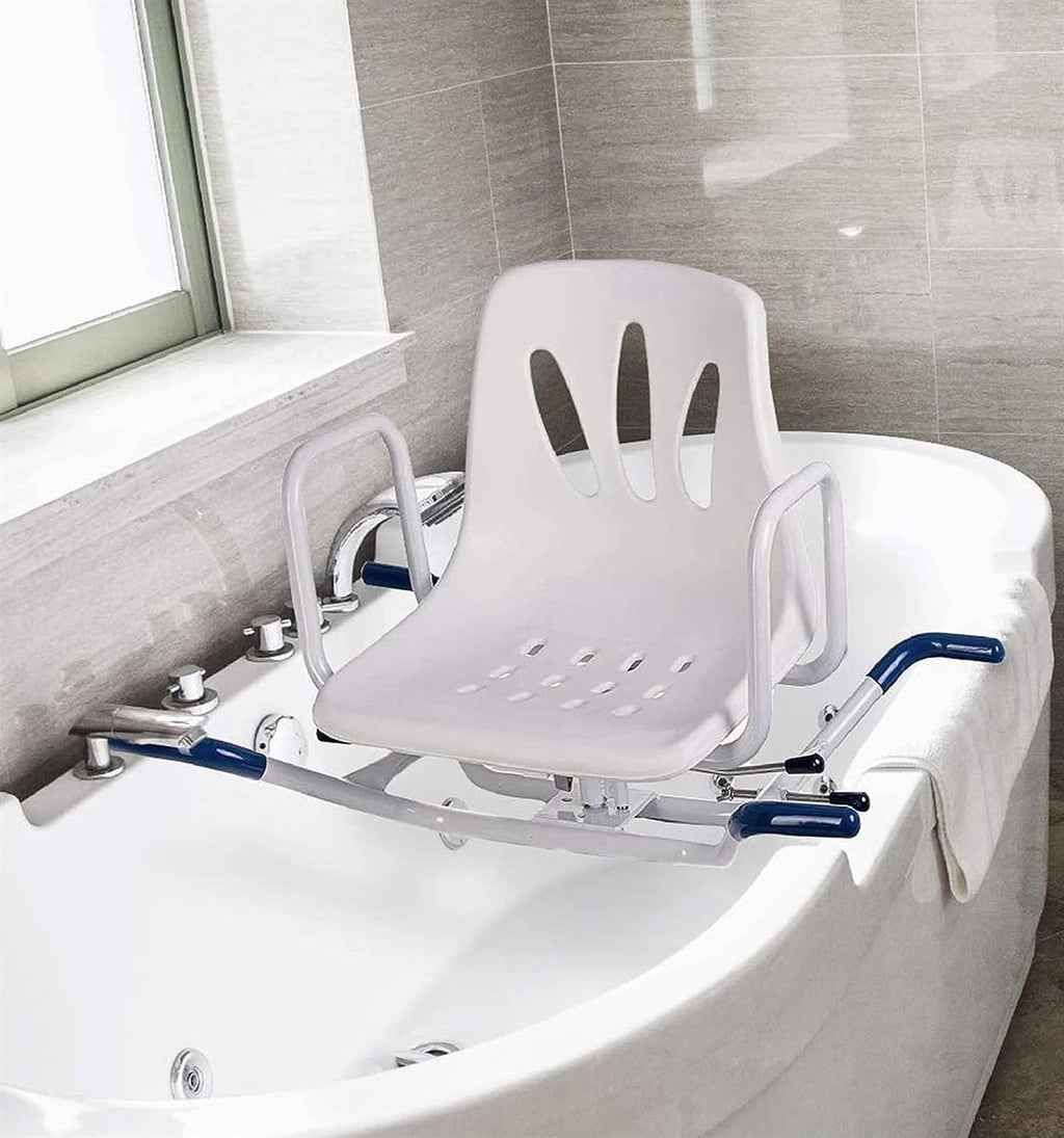 Rotating Shower Stool Seat with Arms and Back Support R42082