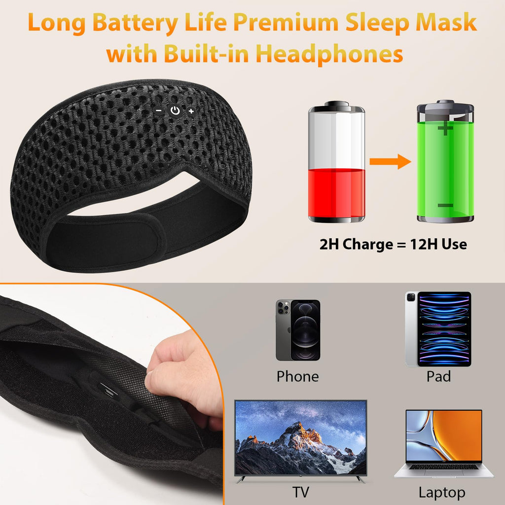 Sleep Mask with Bluetooth Headphones Q155055