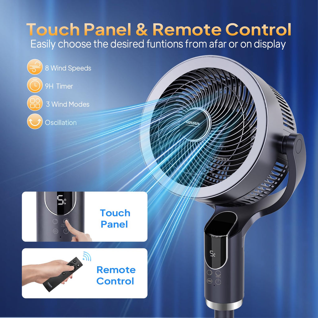 3-in-1 Pedestal Tabletop Fan with Remote Grey 2-Pack Z69754