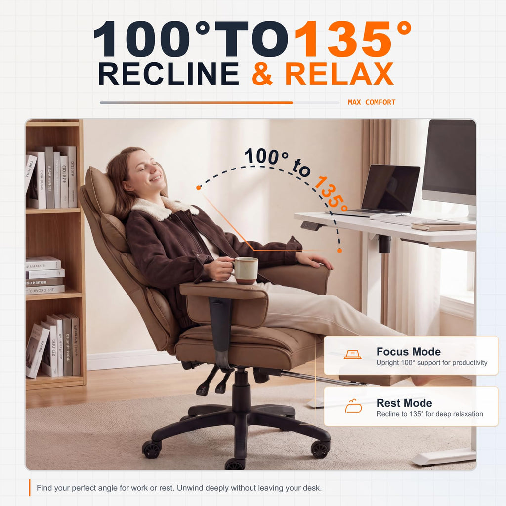Big and Tall Office Chair with Pocket Spring Cushion S49771