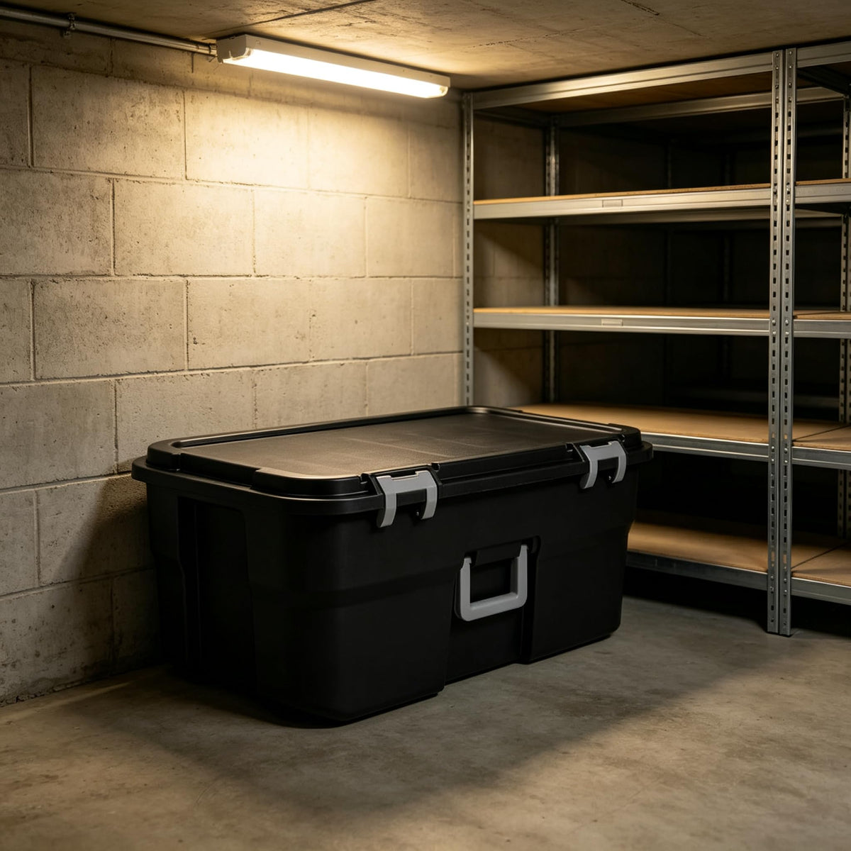22 Gallon Lockable Heavy-Duty Plastic Storage Trunk I35847