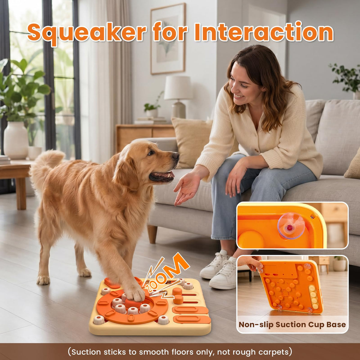 4-Level Interactive Dog Puzzle Toy with Suction Cups Z23213