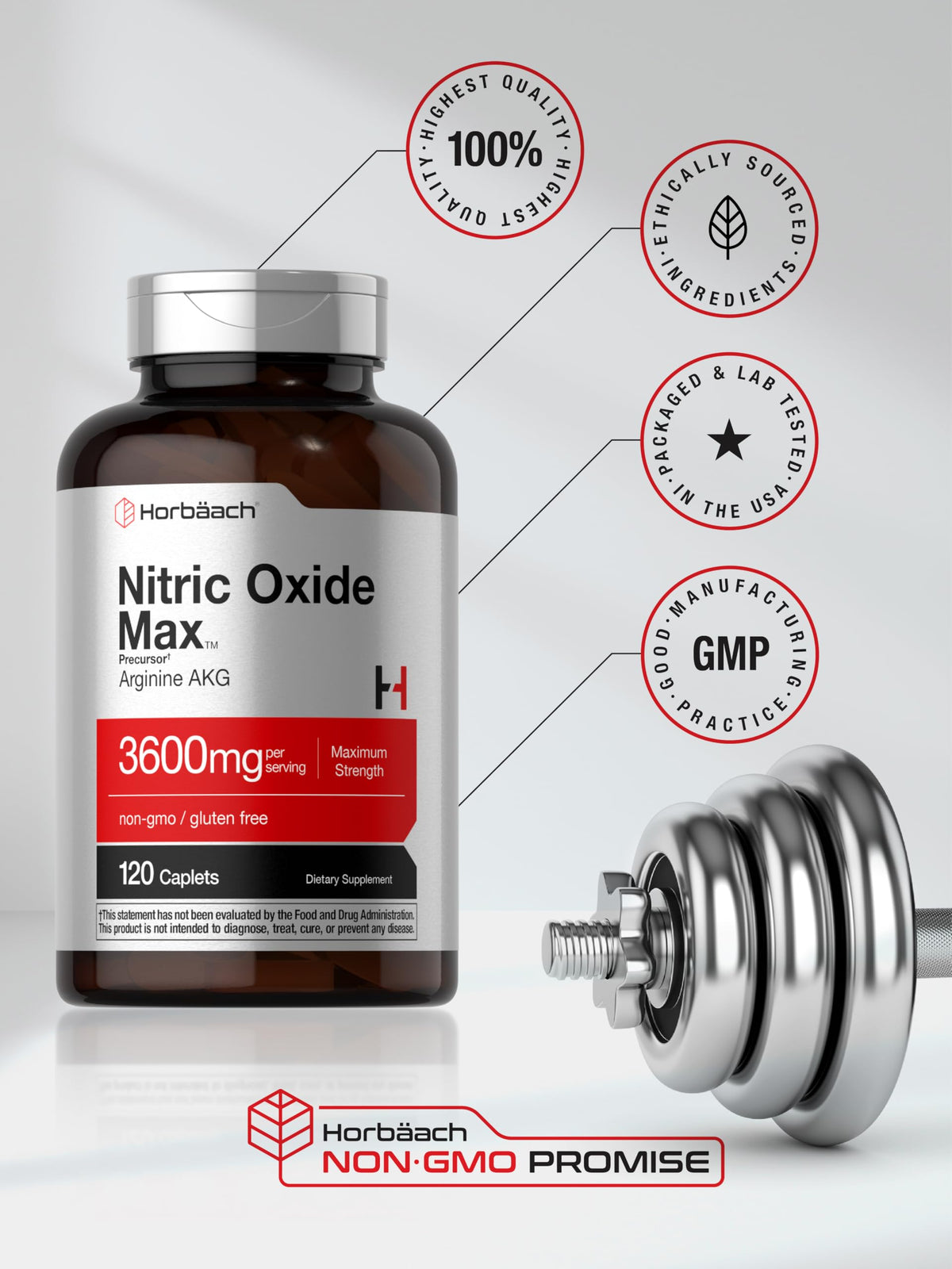Nitric Oxide 3600mg 120 Caplets B900