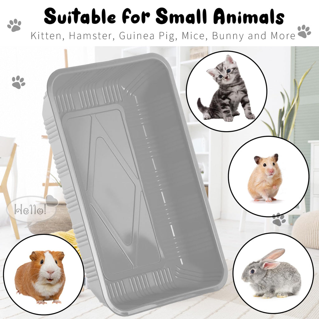 30 Pack Disposable Litter Boxes for Cats Gray U1978