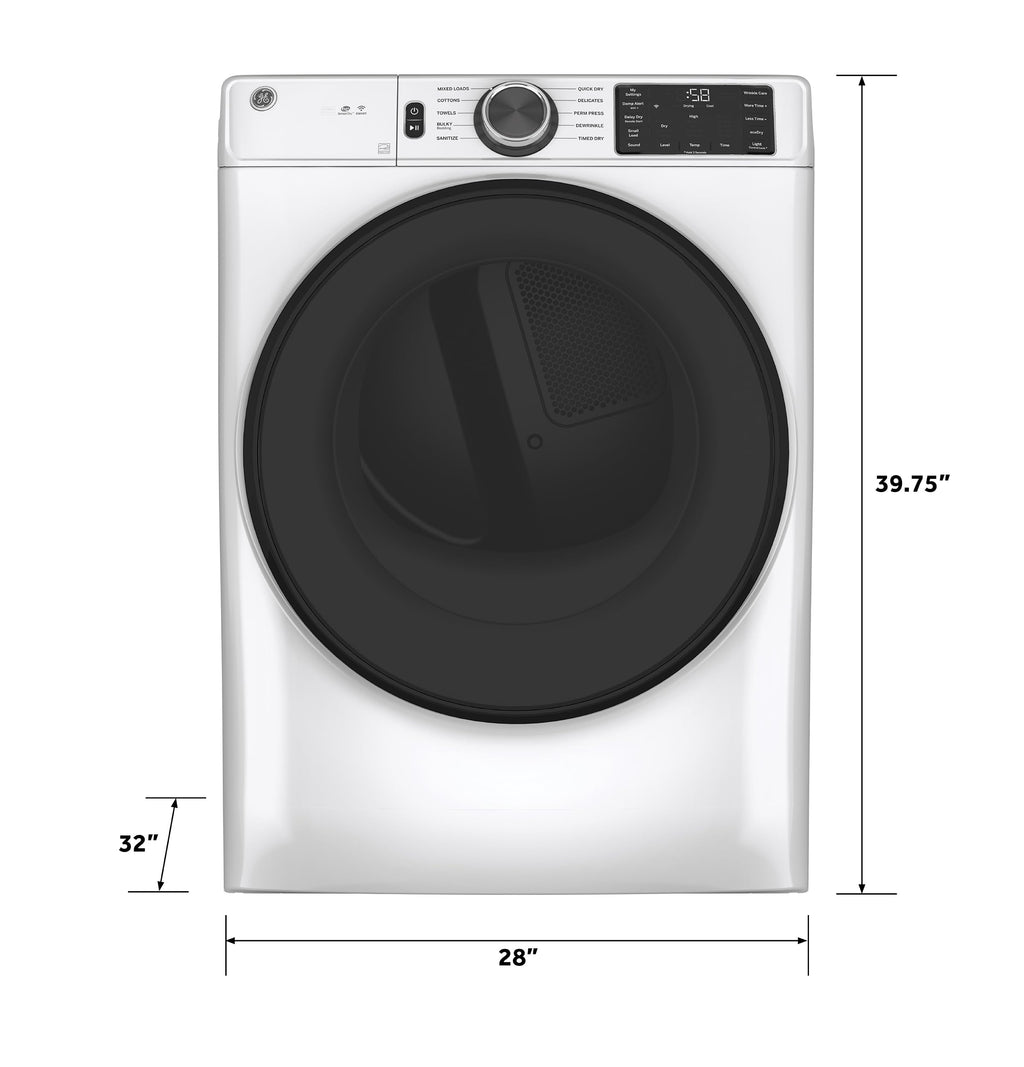 28" Front Load Electric Dryer with 7.8 cu. ft. Capacity White K185768