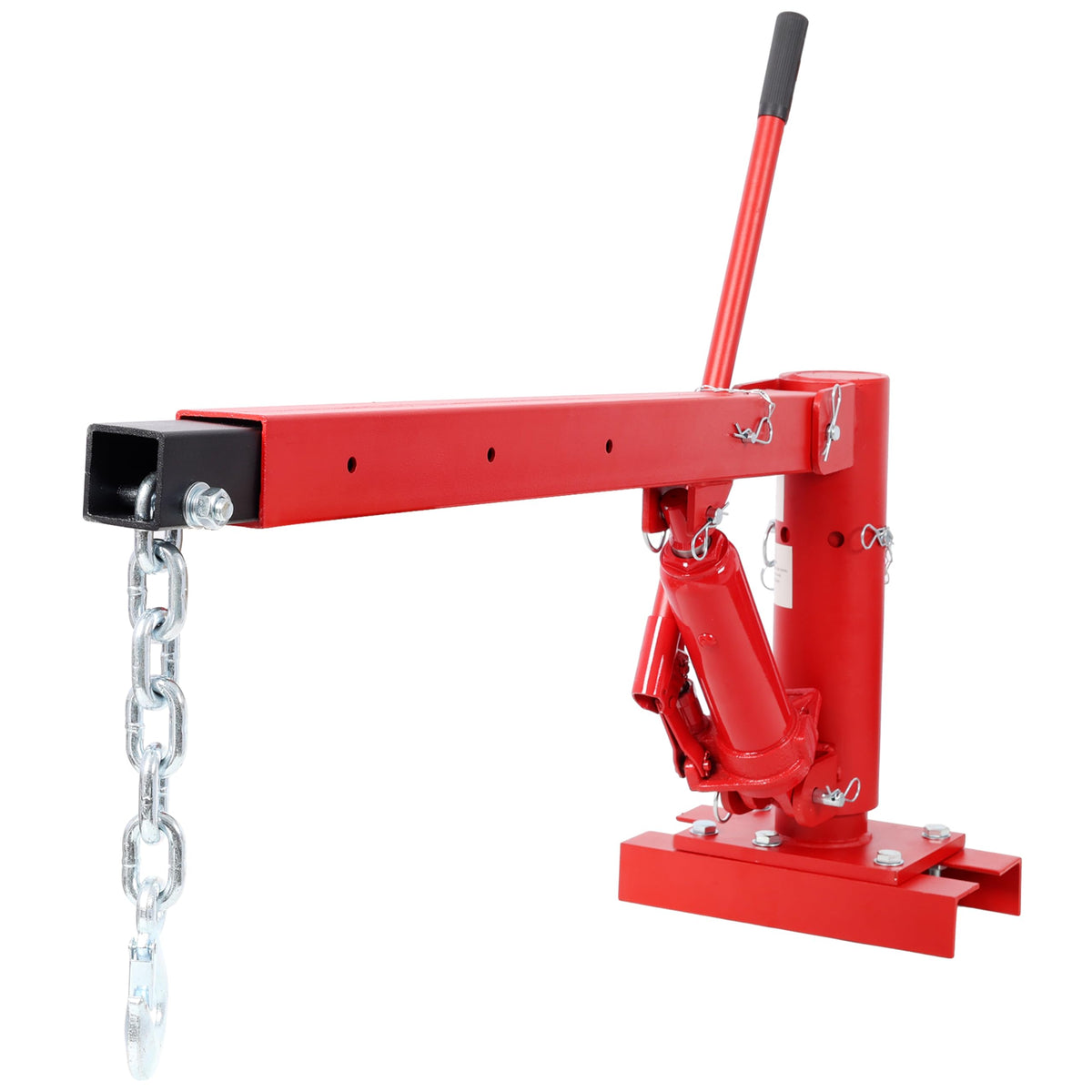 Hydraulic Pickup Truck Crane, 1000 lbs Capacity, 360° Swivel, Red L621